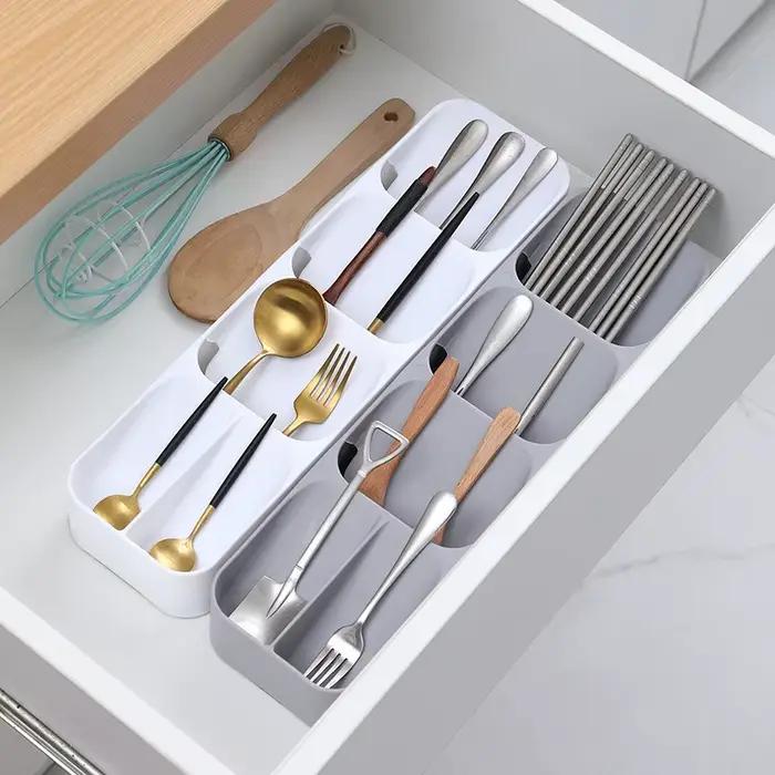 Plateau de rangement de couverts polyvalent de cuisine