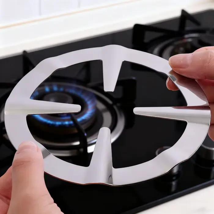 Anneau réducteur de cuisinière à gaz, Support de cuisinière à gaz, plaque d'anneau de mijotage en acier inoxydable, Support de Pot à café Moka, Support de casseroles