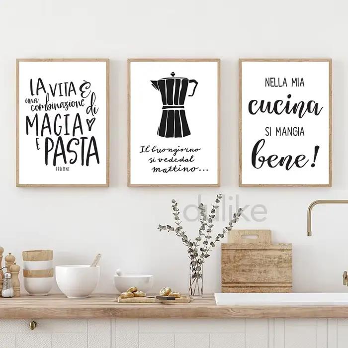 Impression d'art de types de pâtes italiennes, décor mural de cuisine, affiche de guide de pâtes, peinture sur toile, décoration de salle à manger et de restaurant, gérer