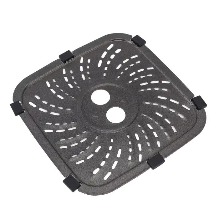 Plaque de gril en acier inoxydable pour friteuses PowerXL 6 et 8 QT, avec design de flux d'air pour chauffage uniforme, disponible en gris clair, jaune clair, vert clair, idéale pour griller des steaks, légumes, poissons et plus encore