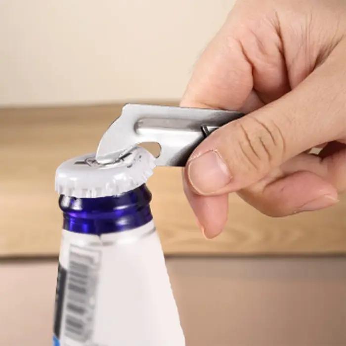 Ouvre-boite manuel en acier inoxydable coupe-boites pour canettes de biere et autres boissons facile a utiliser pour le camping voyages et cuisine