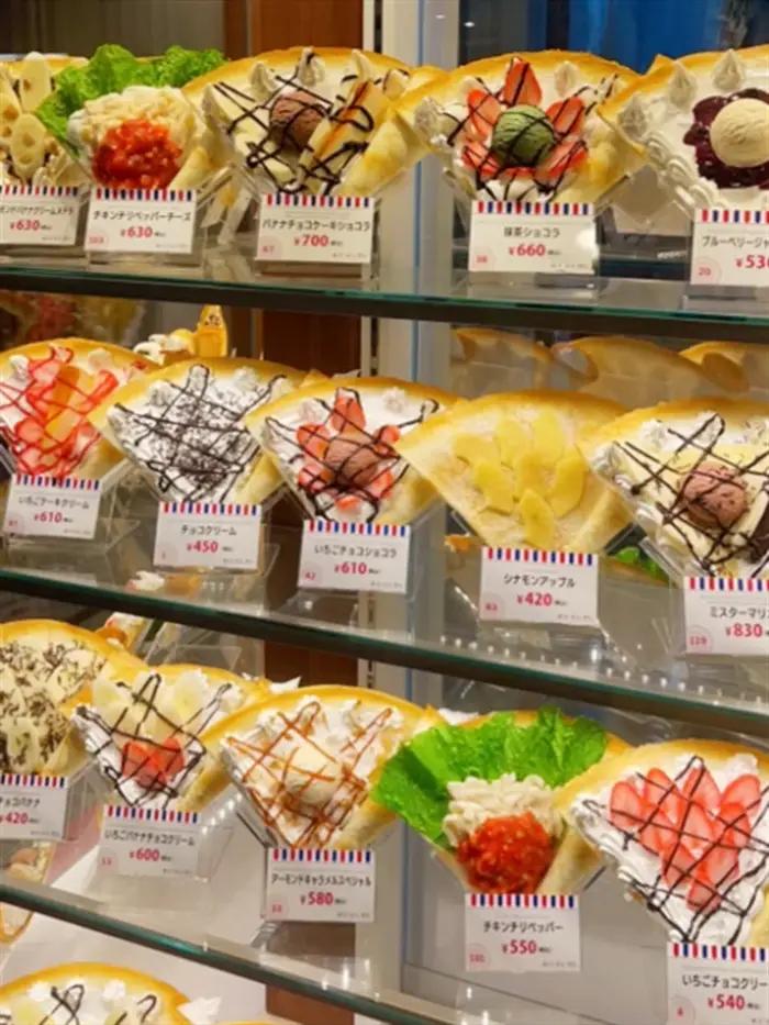 Artisanat crêpe gâteau AMRS accessoire fenêtre d'affichage échantillon commande modèle ouvert magasin de desserts stand banane beurre lait propagation dérive chocolat