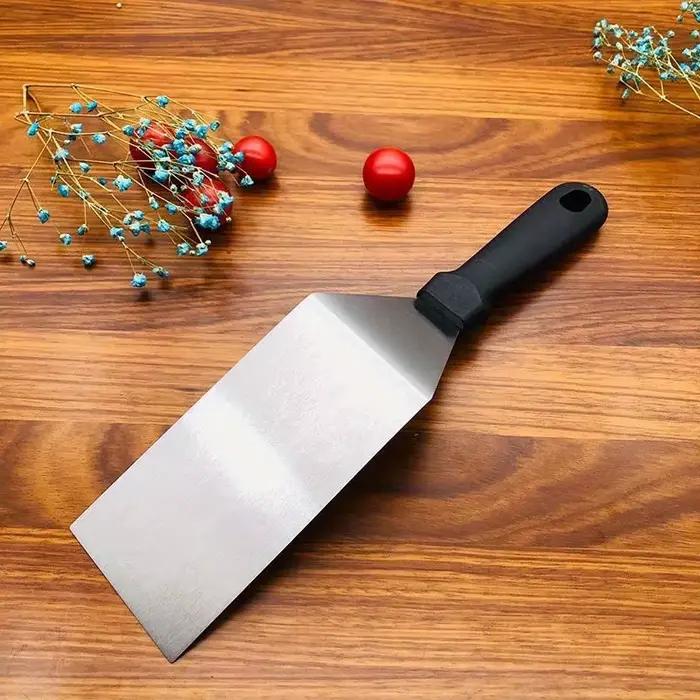 Kit d'accessoires de gril professionnel en acier inoxydable avec spatules, flipper plat et plaque de cuisson pour barbecues, pâtisseries et pizzas occasions familiales et amicales