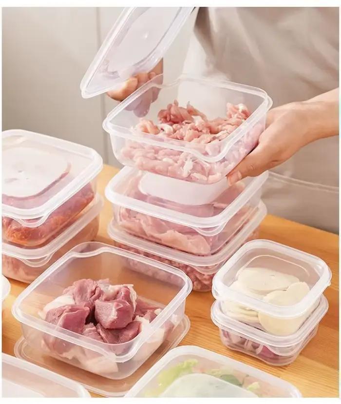 1-15pcs Freezing Meat Preservation Box Durabled Resistant Microwave Safe Odorless Kitchen Refrigerated Food Fresh Keeping Boxes
