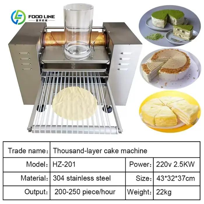 Machine à fabriquer des gâteaux personnalisés pour crêpes carrées, mille-feuilles et autres desserts à usage commercial et domestique