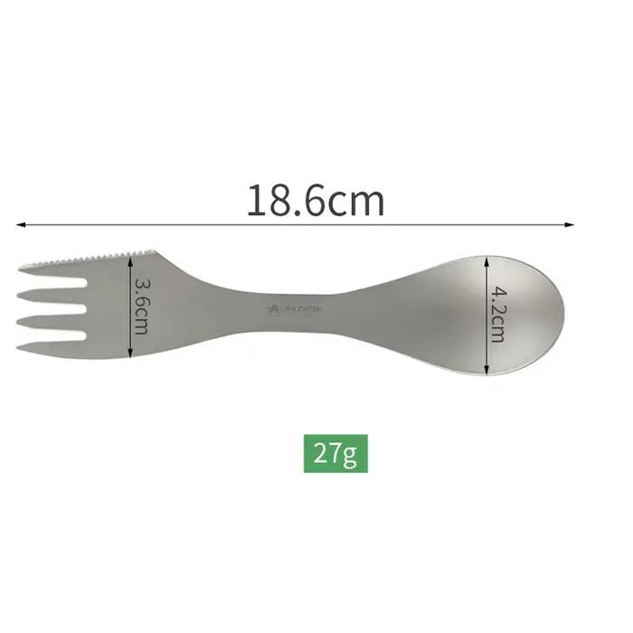 Ti Spork-Cuillère de camping 3 en 1, coupe-fourchette, ChlorOutdoor Britware pour le camping, la randonnée, les pique-niques en plein air