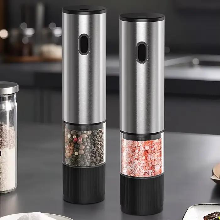Moulin à sel et à poivre électrique, automatique, Rechargeable, secoueur, grossièreté réglable, appareils de cuisine