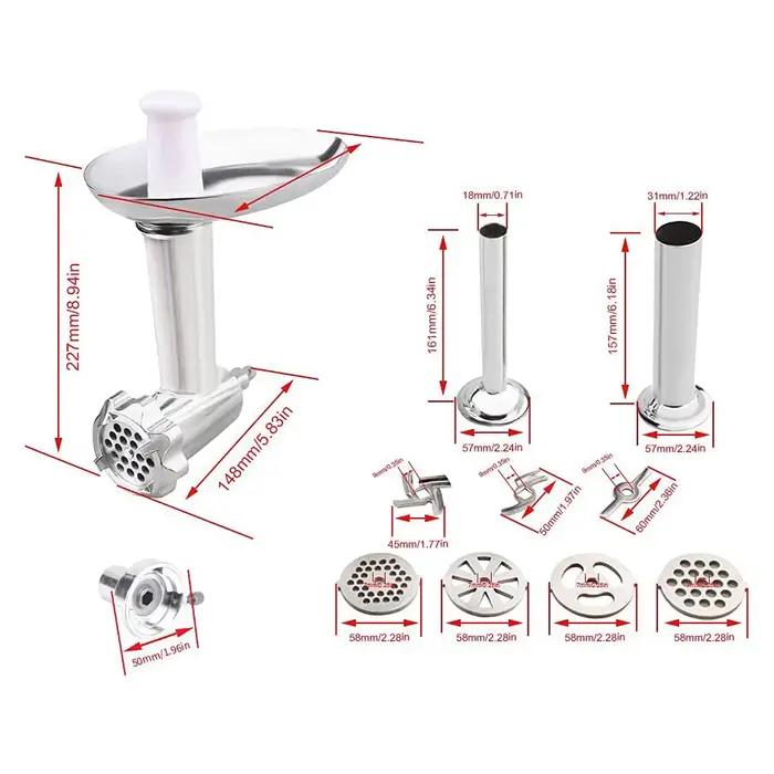 Accessoire de broyeur alimentaire, trancheur et broyeur de viande de remplacement pour Kenwood Chef, accessoires de mélangeur sur socle, buse насадка