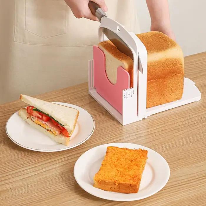 Support multifonctionnel pour trancher le pain grillé, Machine à trancher le pain grillé pliable, bricolage, cuisson du pain, Guide de coupe, outil pour pain maison