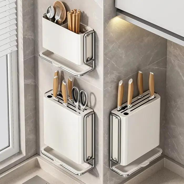 1 support mural pour couteaux de cuisine
