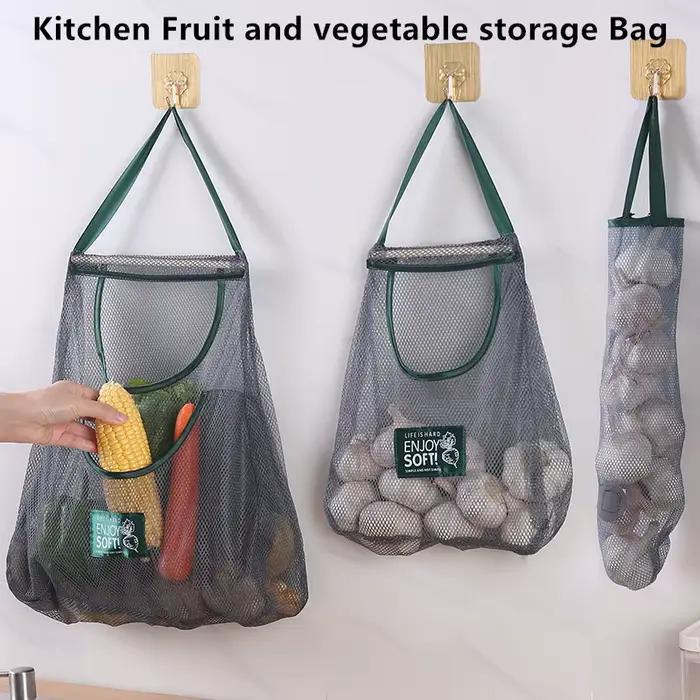 Sacs de rangement réutilisables pour la cuisine, filet de stockage de fruits et légumes ventilé et moderne à offrir pour la maison occasions spéciales