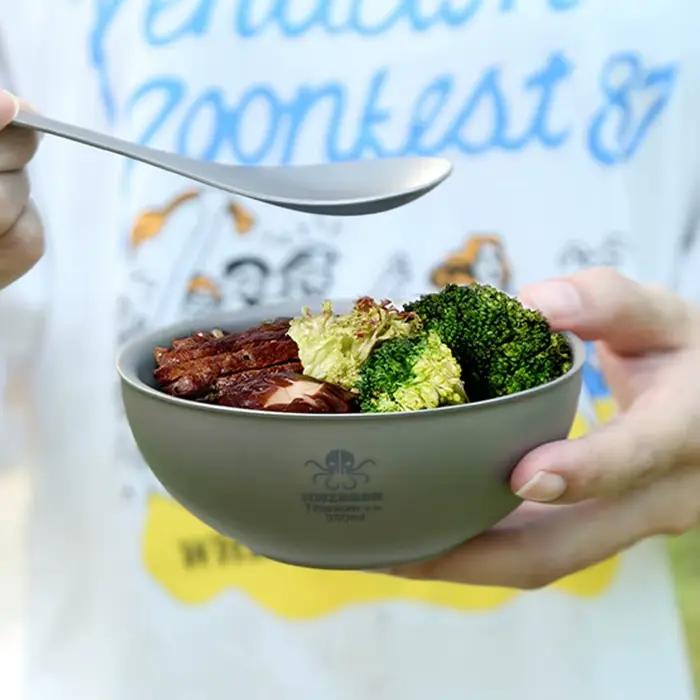 Ti Spork-Cuillère de camping 3 en 1, coupe-fourchette, ChlorOutdoor Britware pour le camping, la randonnée, les pique-niques en plein air