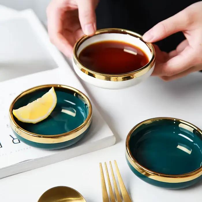Petits plats en céramique, casseroles, plats à sauce, assiettes à sauce, petites assiettes, plats à sauce soja