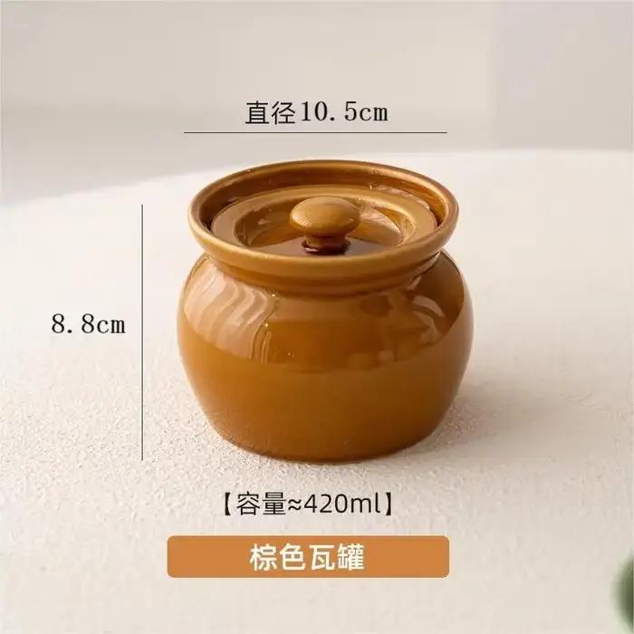 Marmite à ragoût individuelle en céramique de qualité alimentaire