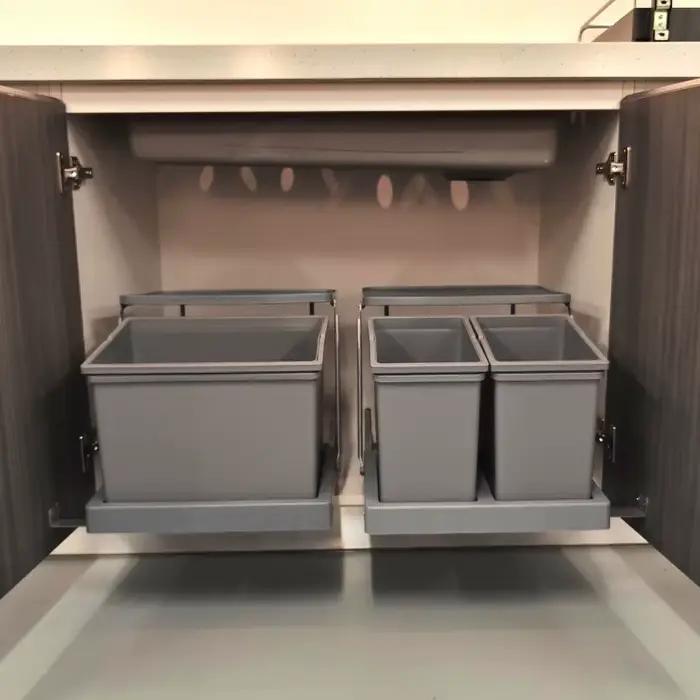 Poubelle à fixation sur porte d'armoire, poubelle dissimulée sous évier, bac à déchets caché pour cuisine, récipient multifonction