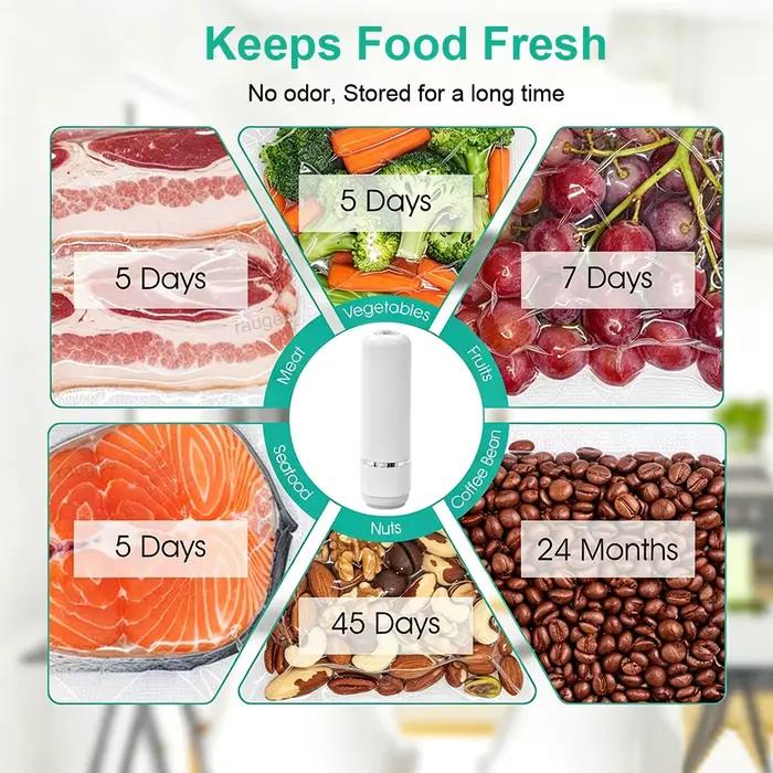 Pompe à vide électrique pour la conservation des aliments, machine de compression sous vide automatique pour sacs de conservation sous vide