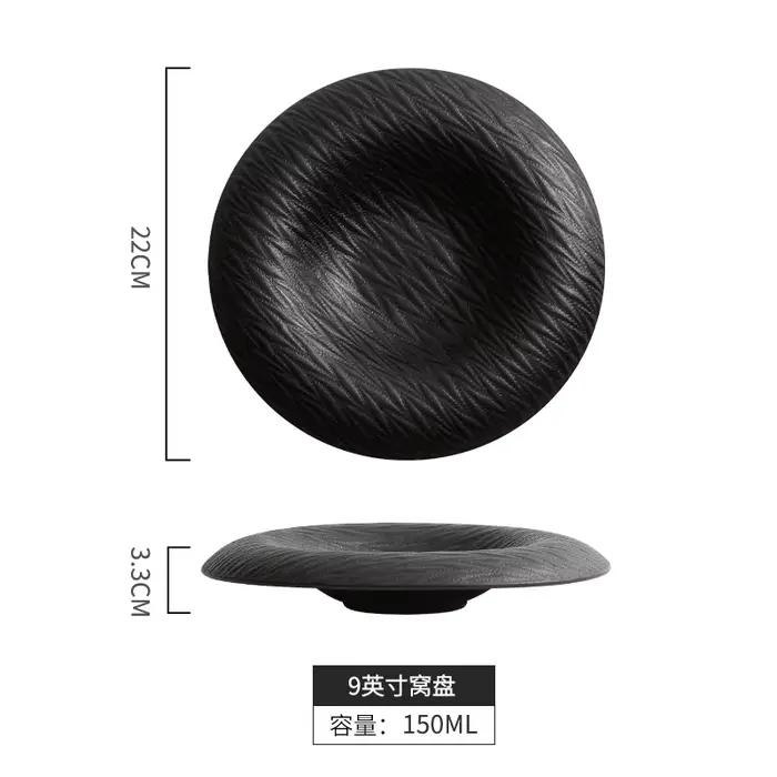 Assiette ronde créative en céramique pour Steak de bœuf