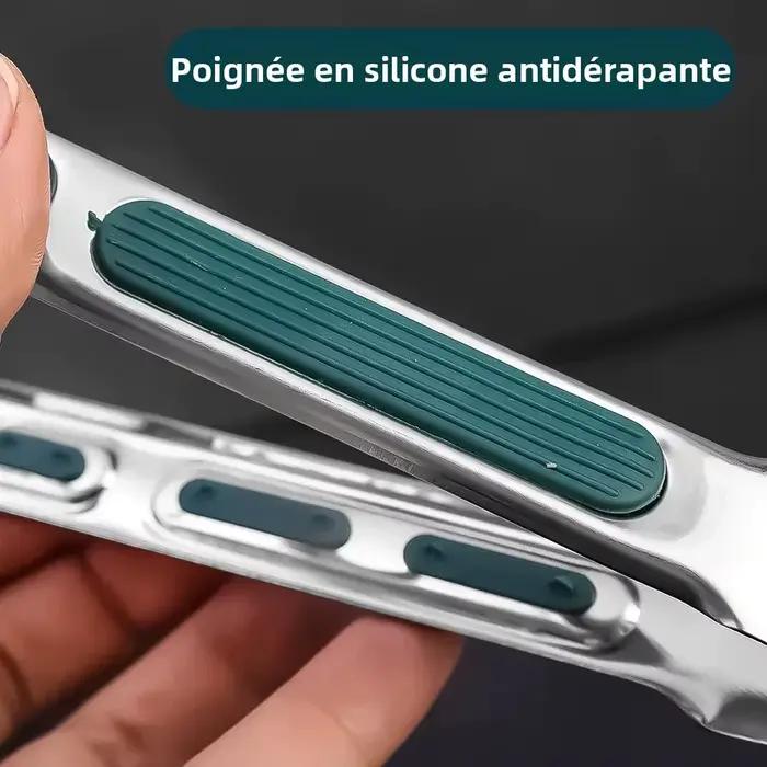 Pinces alimentaires en acier inoxydable, cuisine domestique, épaisses, résistantes à la chaleur, pour Steak, Buffet alimentaire, Barbecue, viande rôtie, pinces à pain