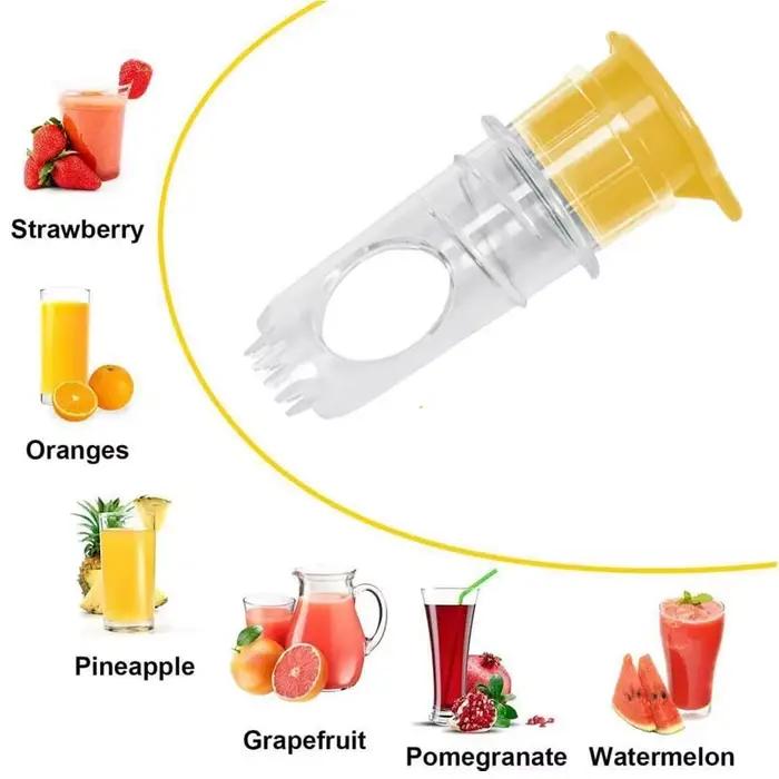 Presse-citron Portable en Plastique Polypropylène Réutilisable Filtration Intégrée pour Maison et Voyages Occasions Spéciales Jus de Citron Frais