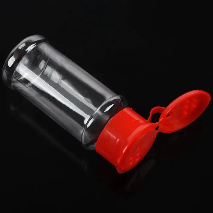 AA81-24 Pcs Pots à épices en plastique, salières, poivrières, pots à condiments pour barbecue, bouteilles, récipients de cuisine (Rouge)