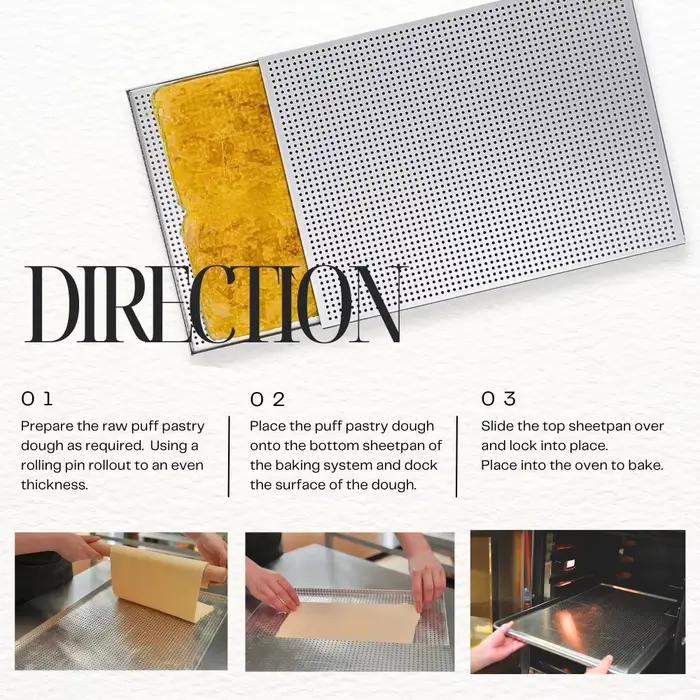 Moule de cuisson rectangulaire avec trou, plaque perforée, four à vaisselle
