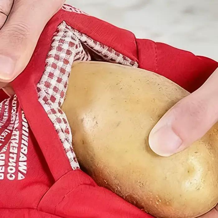 Sacs de pommes de terre au micro-ondes réutilisables, 8/1 pièces, rouge cuit, sacs de four à micro-ondes, cuisine domestique, pochette de maïs cuit, accessoires