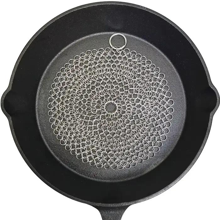 Nettoyant en fonte, épurateur de cotte de mailles de poêle en acier inoxydable 316 de qualité supérieure