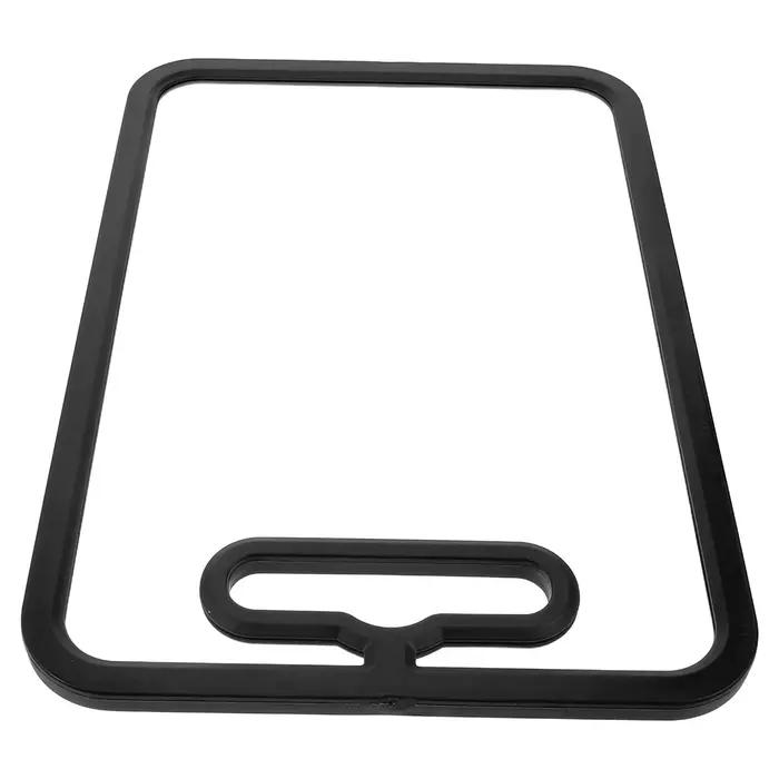 Planche à découper en verre double face 12,58x8,65 pouces avec bord en silicone antidérapant, résistante à la chaleur, protection de comptoir de cuisine pour la viande
