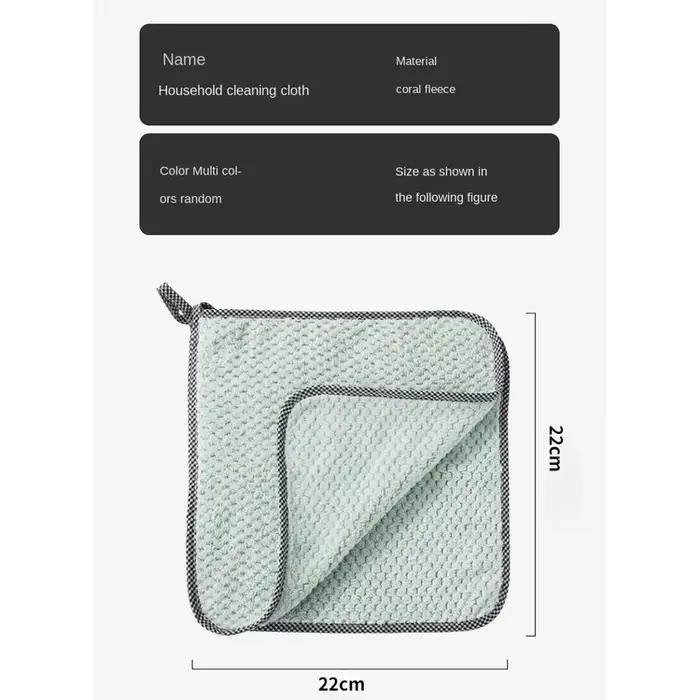 Serviette de cuisine quotidienne, chiffon de cuisine antiadhésif, huile épaisse, chiffon de nettoyage de Table, outils en microfibre absorbants Double couche