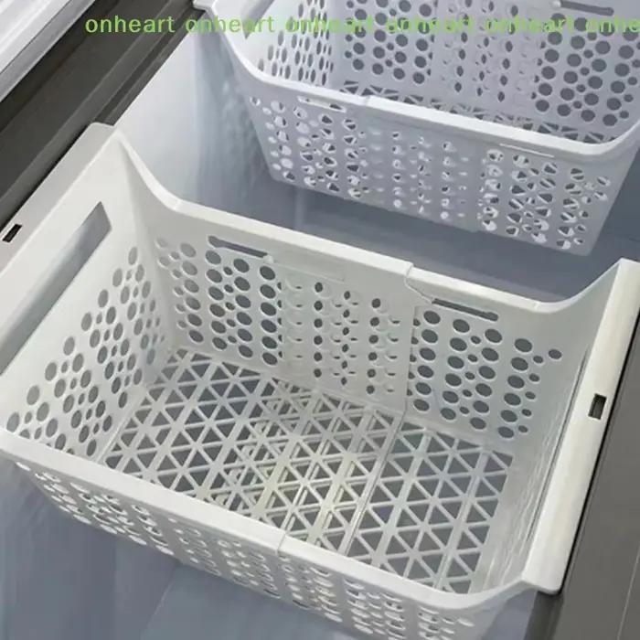 Panier de rangement inodore pour congélateur coffre, support de rangement robuste pour réfrigérateur, organisateur de cuisine, accessoires de cuisine