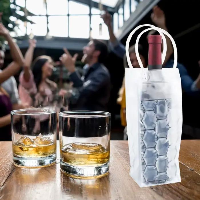 Sac à vin glacé support de refroidissement en gel seau à glace réfrigérateur pour bar boissons fraîches occasions spéciales événements festifs