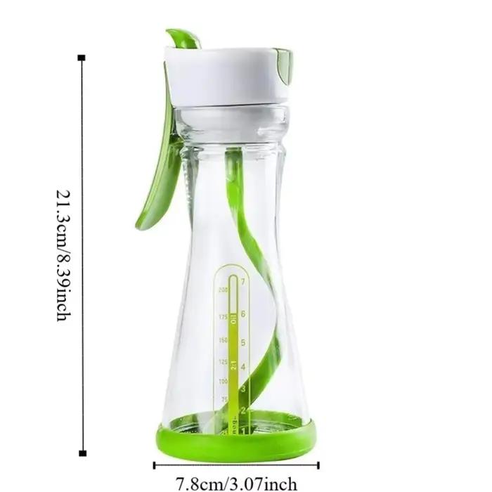 Bouteille portable anti-fuite pour vinaigrette en plastique avec échelle graduée