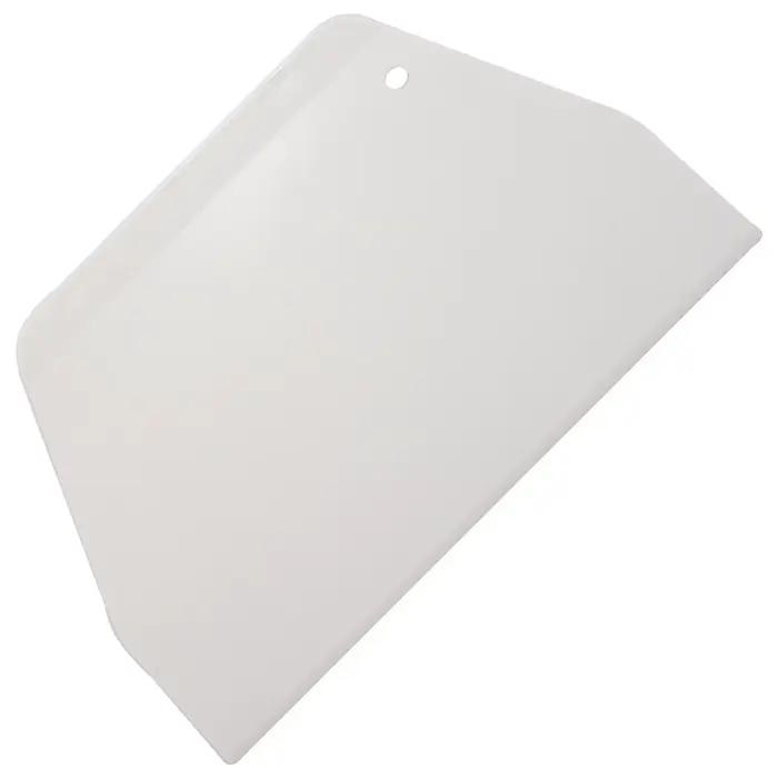 5 pièces, grattoir à pâte en plastique blanc plat de 19 cm x 12
