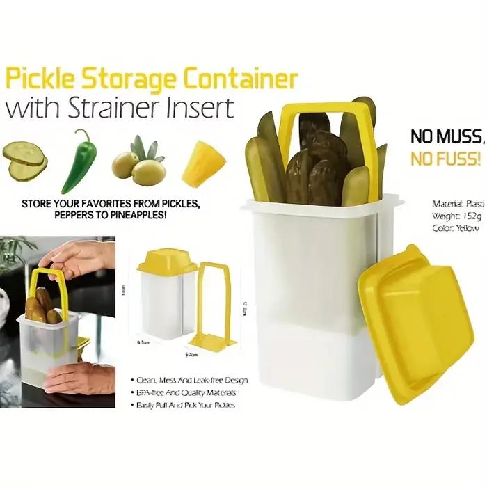 Pot de cornichons réutilisable polyvalent avec passoire
