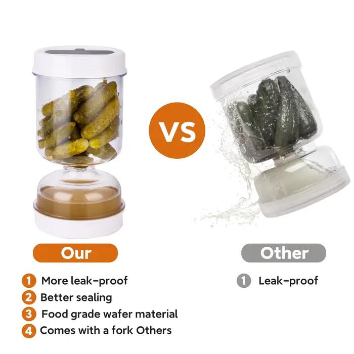 Pot à olive et conserve avec passoire en acrylique design rétro pour préparation et rangement alimentaire hermétique