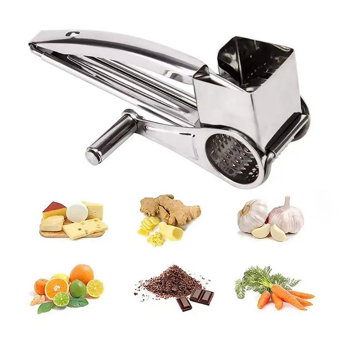 Râpe à fromage rotative en acier inoxydable outil de cuisine pour fromage légumes et ail pour la maison et la cuisine occasions spéciales