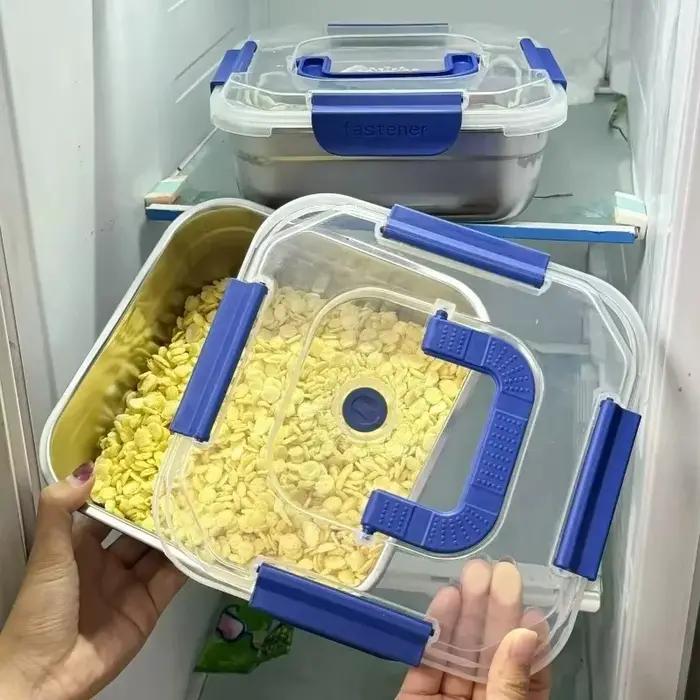 Boîte à salade et à fruits en acier inoxydable