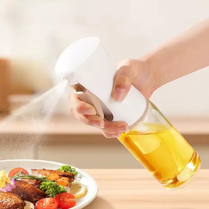 Bouteille pulvérisateur en verre pour cuisine, friteuse à air, bouteille pulvérisateur d'huile comestible, bouteille pulvérisateur, atomiseur, réservoir d'huile