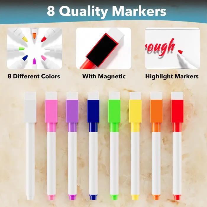 Tableau de menu magnétique planificateur de repas en acrylique transparent avec marqueurs aimants pour organisation de la cuisine et gestion des menus semestriels