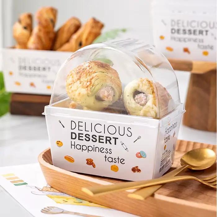 Boîte d'emballage pour sandwich, hamburger, toast, support étanche à l'huile avec couvercle, boîte à emporter, cadeau de fête Padramatiquement Chamonix, 10 pièces