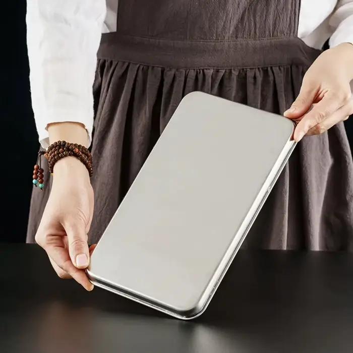 Plateau de présentation en acier inoxydable multi-usage pour buffets et service de nourriture à domicile occasions spéciales