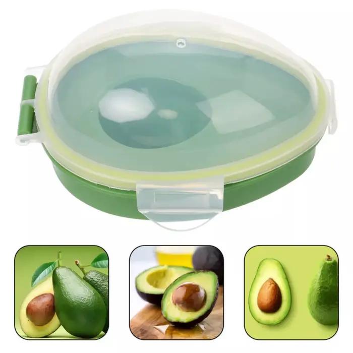 Boîte de rangement des aliments de cuisine, conteneur peu encombrant d'avocat, organisateur de légumes, conteneurs de fruits en plastique réutilisables, bac à légumes