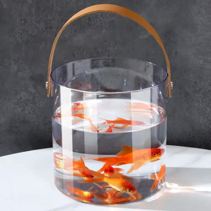 Seau à glace transparent épaissi en plastique, refroidisseur portable pour boissons, bac à champagne, conteneur de refroidissement pour boissons sans couvercle, pour la maison