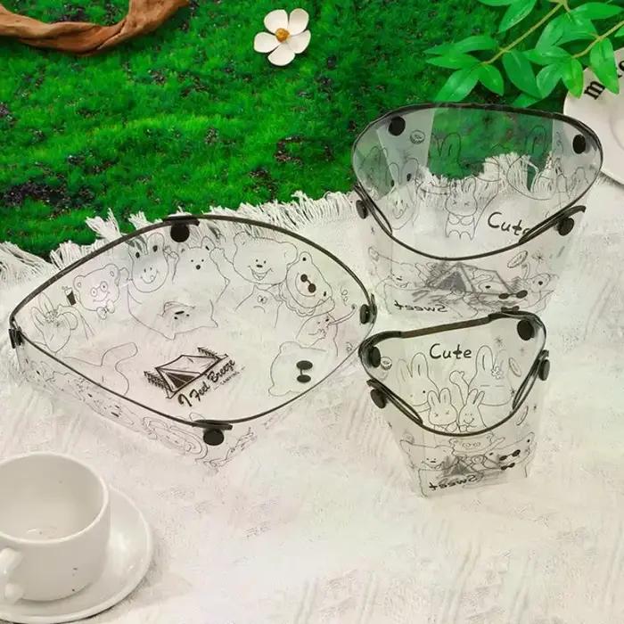 Ensemble de 3 bols tasses et assiettes pliables en céramique pour camping randonnée et pique-nique occasions spéciales