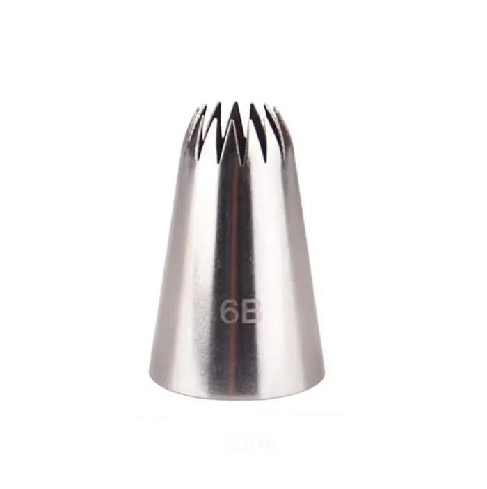 Douilles de glaçage à la crème de haute qualité, 1 pièce, étoile à coupe fine française # 6B, outils de décoration