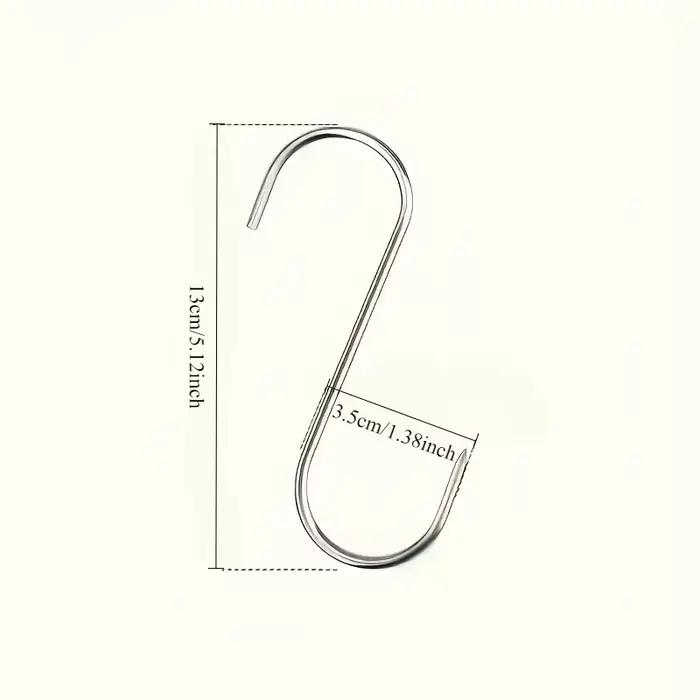 Crochet robuste en forme de S, un crochet de boucher incurvé avec une pointe, utilisé pour accrocher la viande et les saucisses, 20 pièces