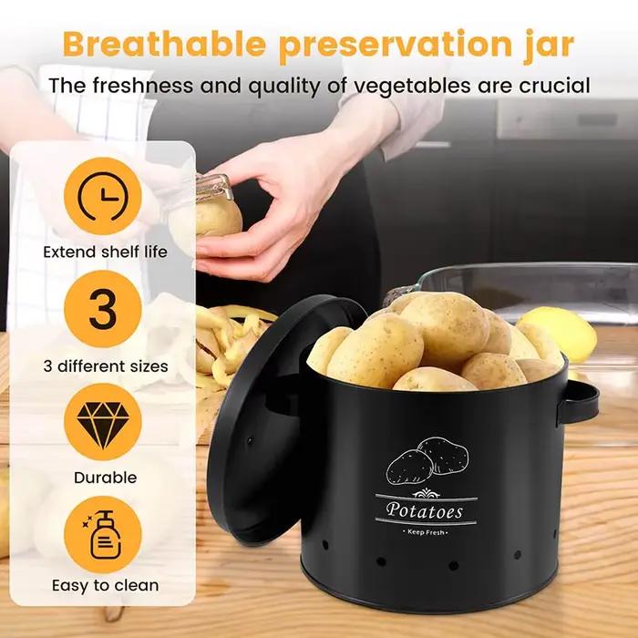 Ensemble de 3 boîtes de rangement pour ail