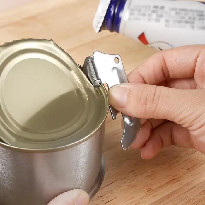 Ouvre-boîte en acier inoxydable multifonctionnel pour canettes et bouteilles occasions spéciales fêtes pique-niques randonnées barbecues cadeau de noel