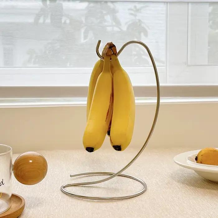 Support de banane mignon en acier inoxydable pour cuisine moderne et fraîche à offrir pour femme occasions spéciales