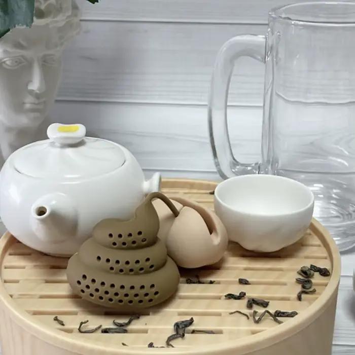 Infuseur à thé pratique en silicone réutilisable pour infuser les herbes, les épices, le café, les médicaments et les feuilles de thé, pour la cuisine et le bureau